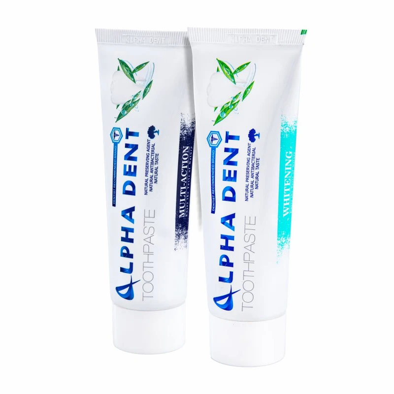خمیر دندان آلفادنت مدل multi action and whitening حجم 75 میلی لیتر بسته 2 عددی