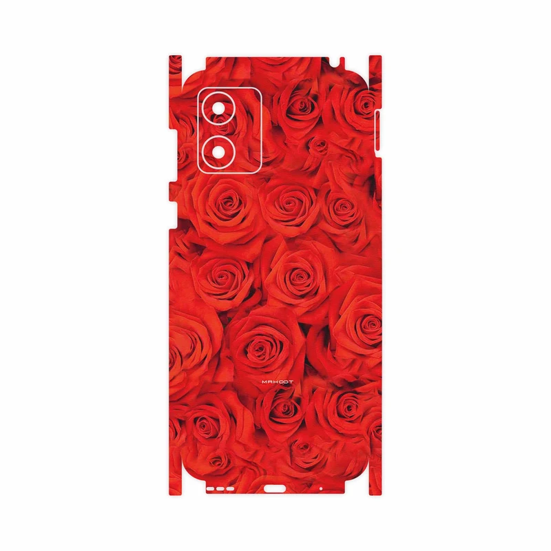 برچسب پوششی ماهوت مدل Red_Flower-FullSkin مناسب برای گوشی موبایل موتورولا Moto E13