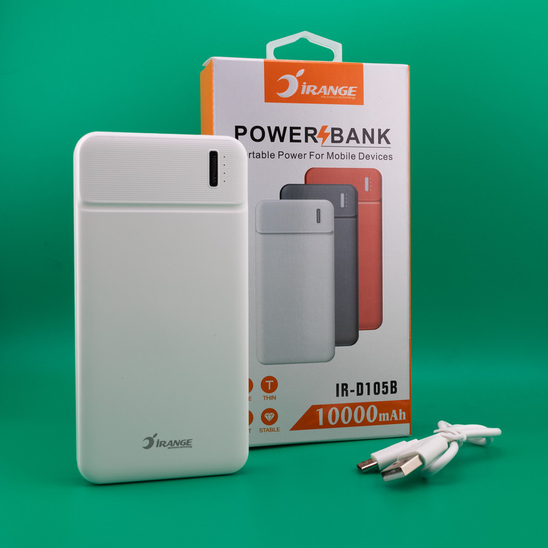 پاوربانک آیرنج مدل IR- D105B ظرفیت 10000 میلی‌آمپرساعت