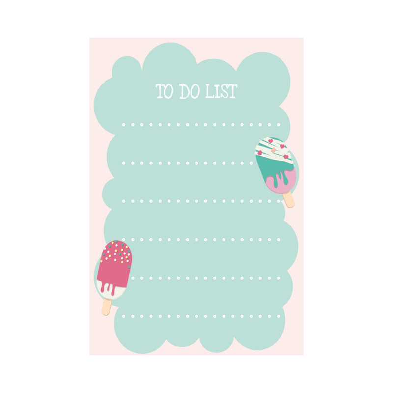 کاغذ یادداشت طرح بستنی مدل to do list