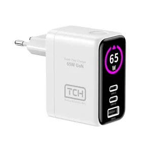 TCH CA65M 2Pin 65W 3 port Wall Charger