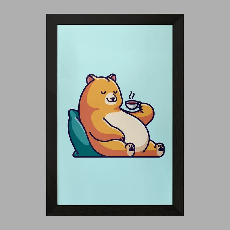 تابلو خندالو مدل حیوانات بامزه خرس کد 28394