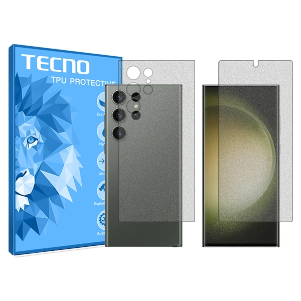 محافظ صفحه نمایش مات تکنو مدل HyMTT مناسب برای گوشی موبایل سامسونگ Galaxy S23 Ultra به همراه محافظ پشت گوشی 