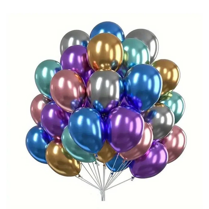 بادکنک لاتکسی طرح کروم کد NH-25 بسته 25 عددی