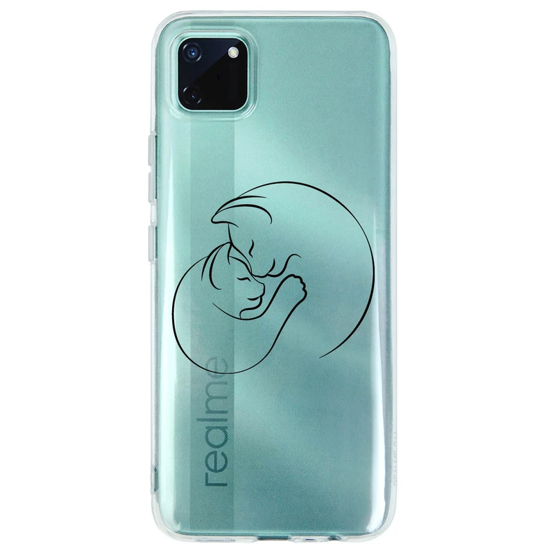 کاور مگافون طرح گربه مدل C61-B مناسب برای گوشی موبایل ریلمی C11 2020