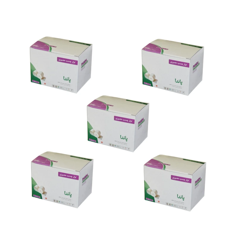 چسب پانسمان پاندا مدل حصیری سایز 10×10 مجموعه 5 عددی