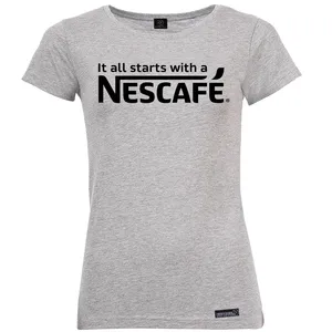 تی شرت آستین کوتاه زنانه 27 مدل Nescafe کد MH894