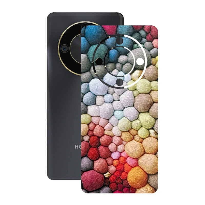 برچسب پوششی ریمکس مدل Leth طرح سنگ رنگی مناسب برای گوشی موبایل آنر X9b