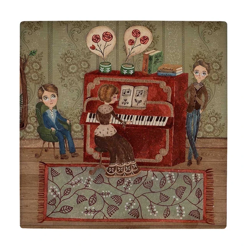 زیر لیوانی  طرح بانوی نوازنده کد    6086946_5140