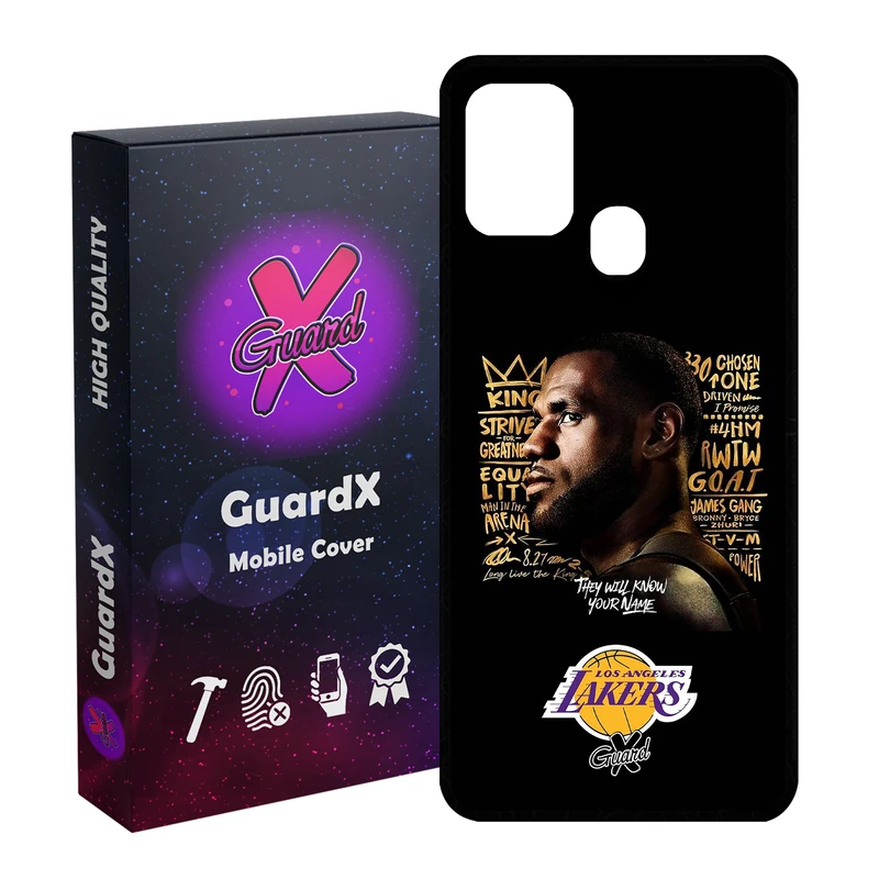 کاور گارد ایکس طرح Lebron James مدل Glass10120 مناسب برای گوشی موبایل سامسونگ Galaxy M31 / M31 Prime / F41