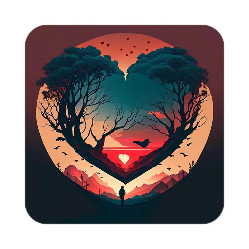 زیر لیوانی کاکتی مدل عاشقانه کد mp12383