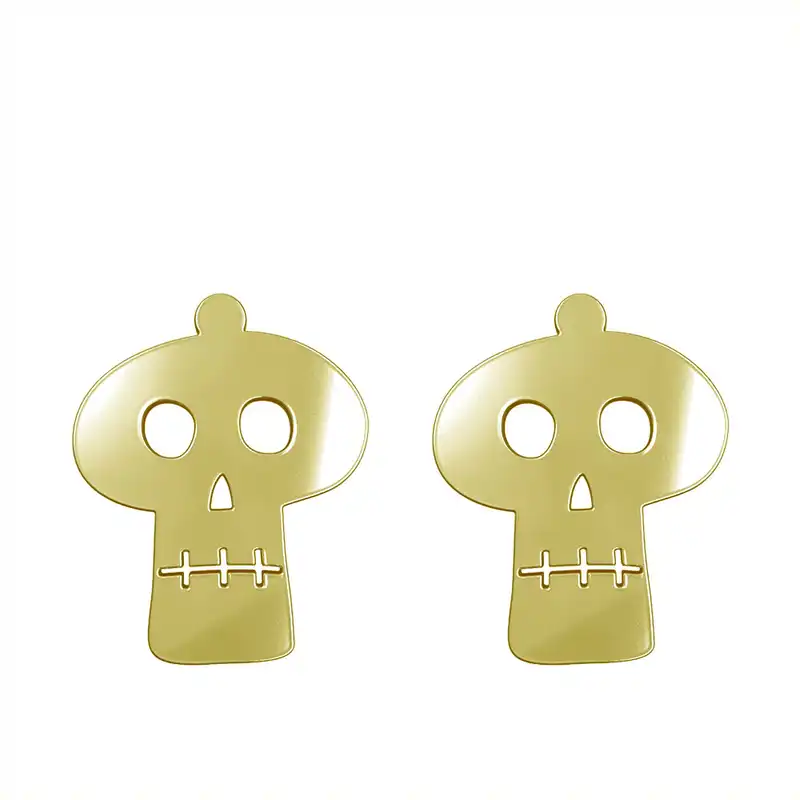 گوشواره طلا 18 عیار زنانه مدوپد مدل جمجمه کد GA1-15708