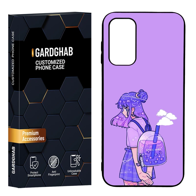 کاور گارد قاب مدل پشت گلس دخترانه مناسب برای گوشی موبایل سامسونگ Galaxy A14