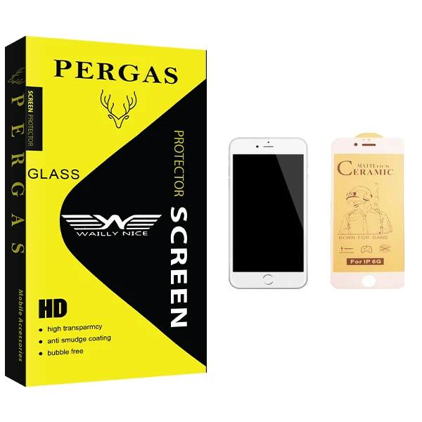 محافظ صفحه نمایش سرامیکی وایلی نایس مدل Pergas Glass مناسب برای گوشی موبایل اپل iPhone 6