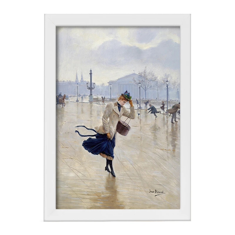 تابلو خندالو مدل نقاشی روز بادی میدان د لا کنکورد اثر ژان برو کد F12346