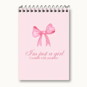 دفتر یادداشت 50 برگ خندالو طرح پاپیون صورتی کد N4719