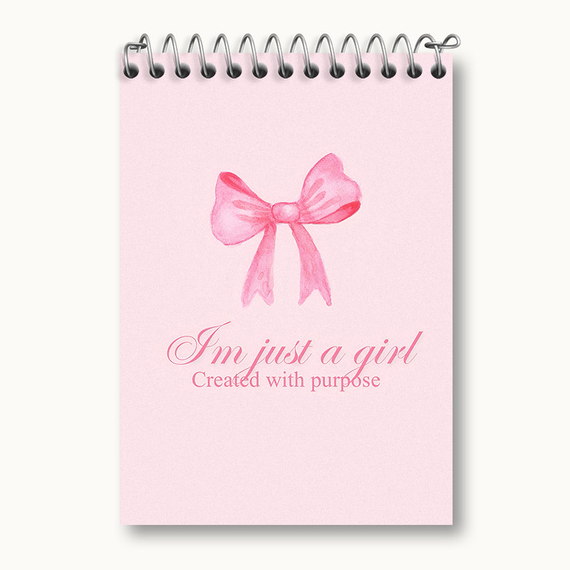 دفتر یادداشت 50 برگ خندالو طرح پاپیون صورتی کد N4719