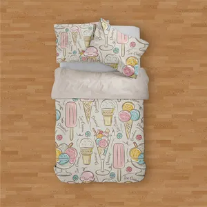 سرویس روتختی مدوپد طرح بستنی مدل PAT00284 یک نفره 4 تکه