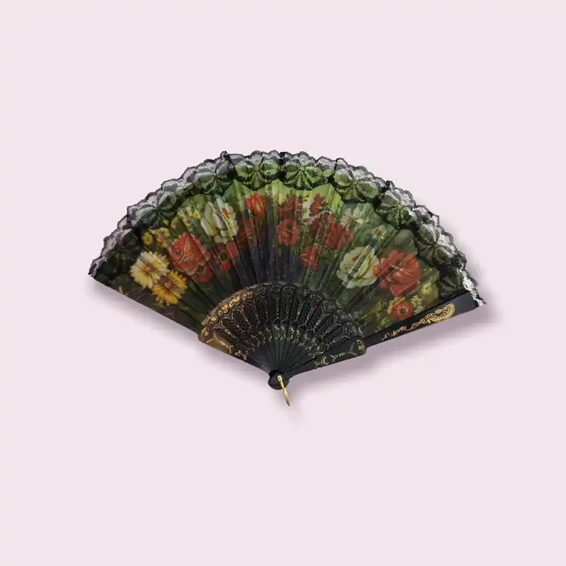 بادبزن مدل گل دار گیپوری