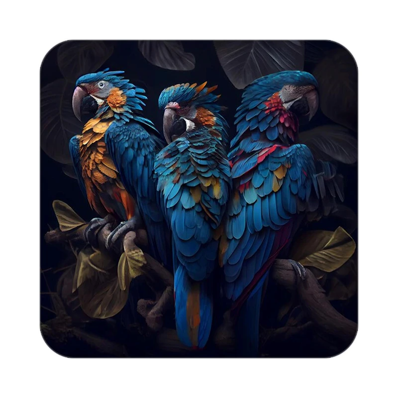 زیر لیوانی کاکتی طرح حیوانات رنگی مدل mp25487