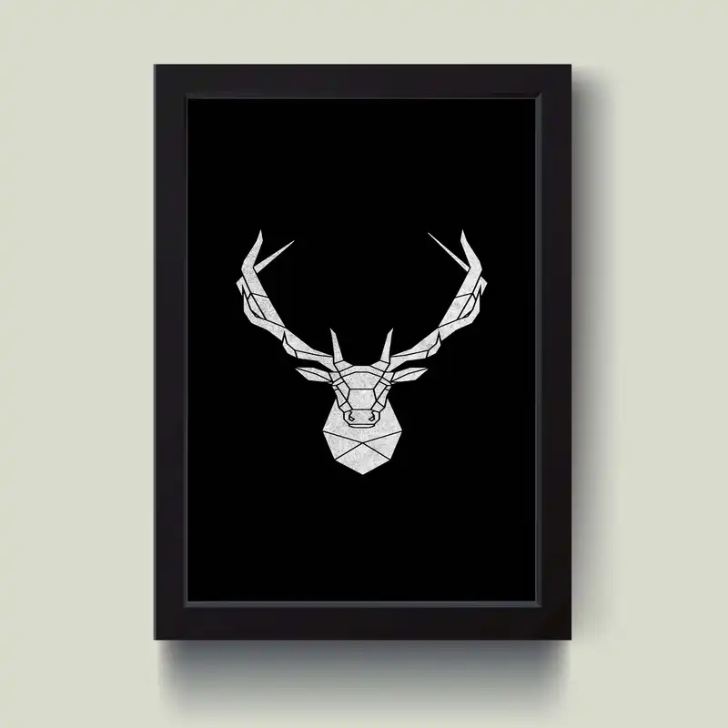 تابلو مدل مینیمال ghost deer کدm50122