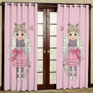 پرده مدل دختر مخمل پانچی کد 1117 سایز 140x280 سانتی متر