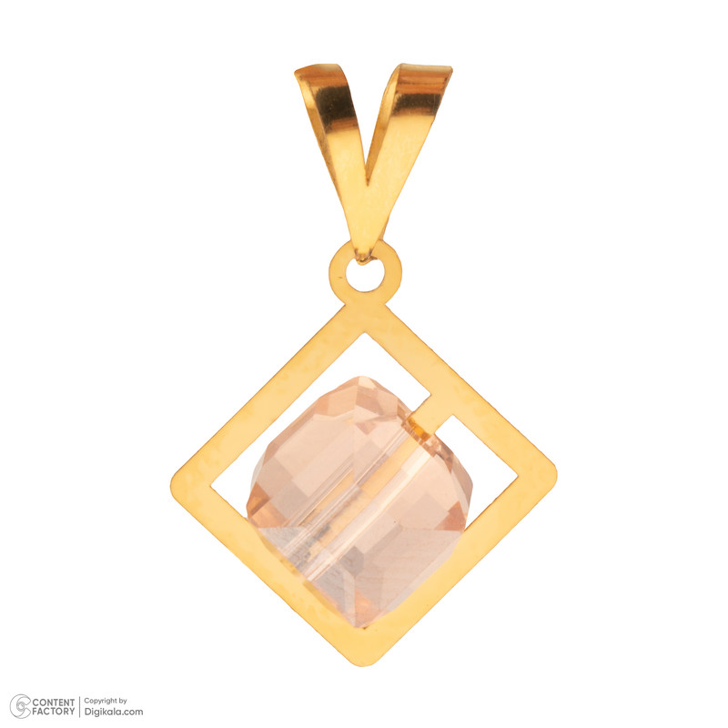 آویز گردنبند طلا 18 عیار زنانه ناریا مدل مکعب رنگ صورتی آویز گردنبند طلا 18 عیار زنانه ناریا مدل مکعب رنگ صورتی