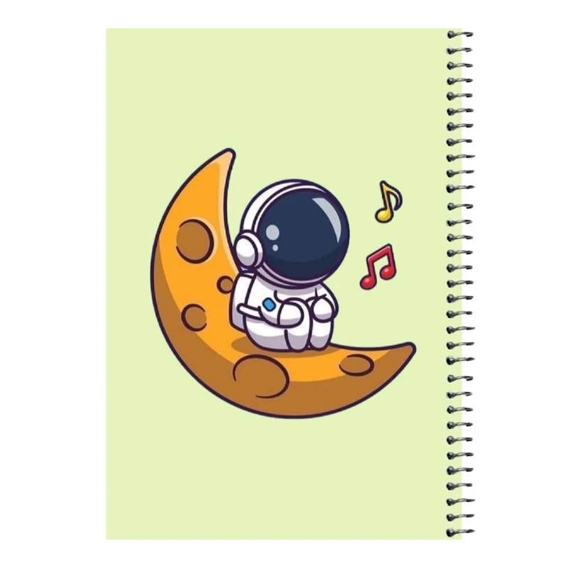 دفتر مشق 80 برگ اس جی مدل فضانورد و ماه کد 2