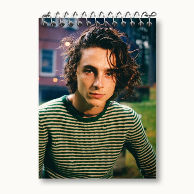 دفتر یادداشت 50 برگ خندالو مدل تیموتی شالامی Timothée Chalamet کد 19296