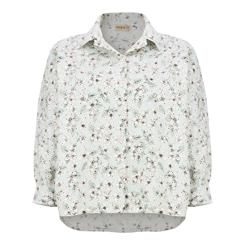 شومیز آستین بلند یقه برگردان زنانه السانا مدل آوانا کد 242720