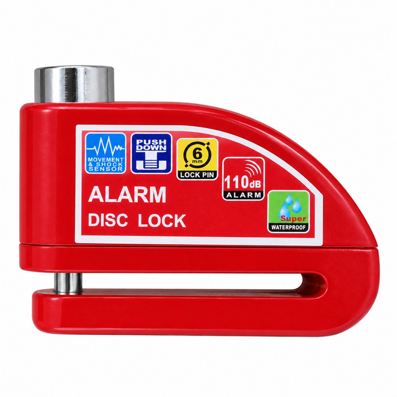 قفل دیسکی موتور سیکلت مدل آژیردار کد KS8305