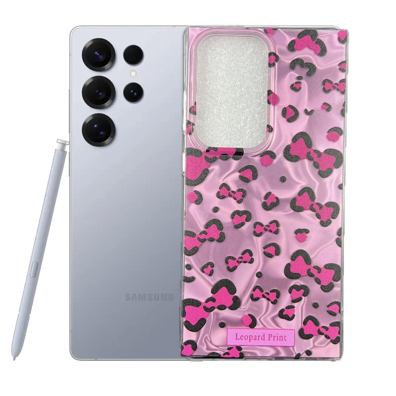 کاور طرح پاپیون پلنگی مناسب برای گوشی‌ موبایل سامسونگ Galaxy S25 Ultra