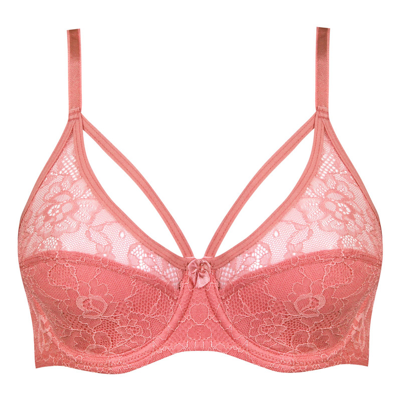 ست شورت و سوتین زنانه کارنا رز مدل فنردار هارنس کد 4862-2023 رنگ صورتی