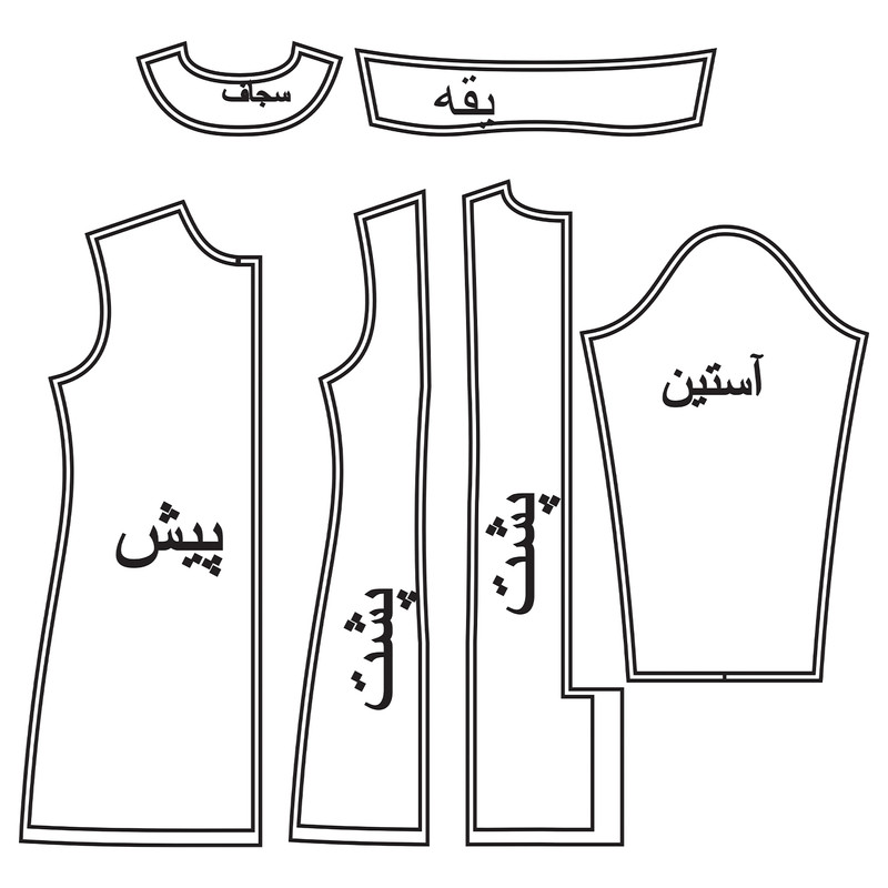 الگو روپوش زنانه متد متریک مدل 116.36 سایز 36