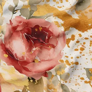 پارچه ملحفه پارچه باما مدل مخمل طرح گل رز کد 5012234