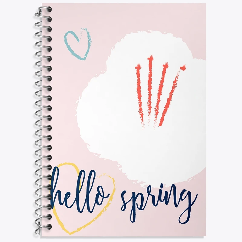 دفتر لغت 50 برگ خندالو طرح مینیمال بهار کد N96