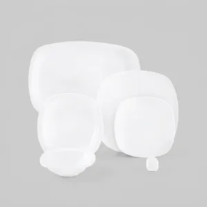 Zarin Iran Quattro White 27 Pieces Porcelain Dinnerware Set Top Grade