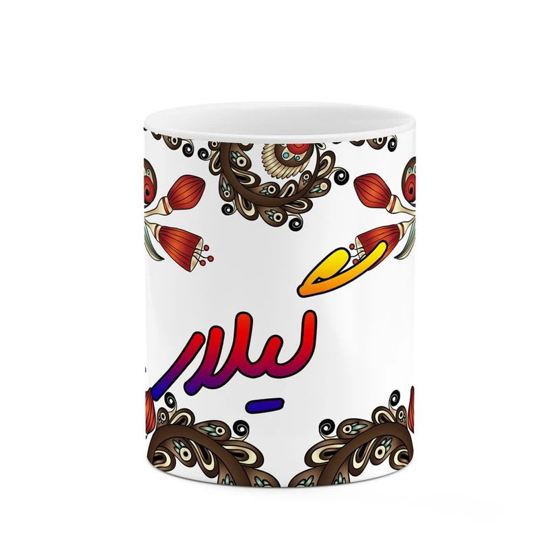 ماگ کاکتی مدل اسم گیلار طرح سنتی گل و بته کد mgh46863