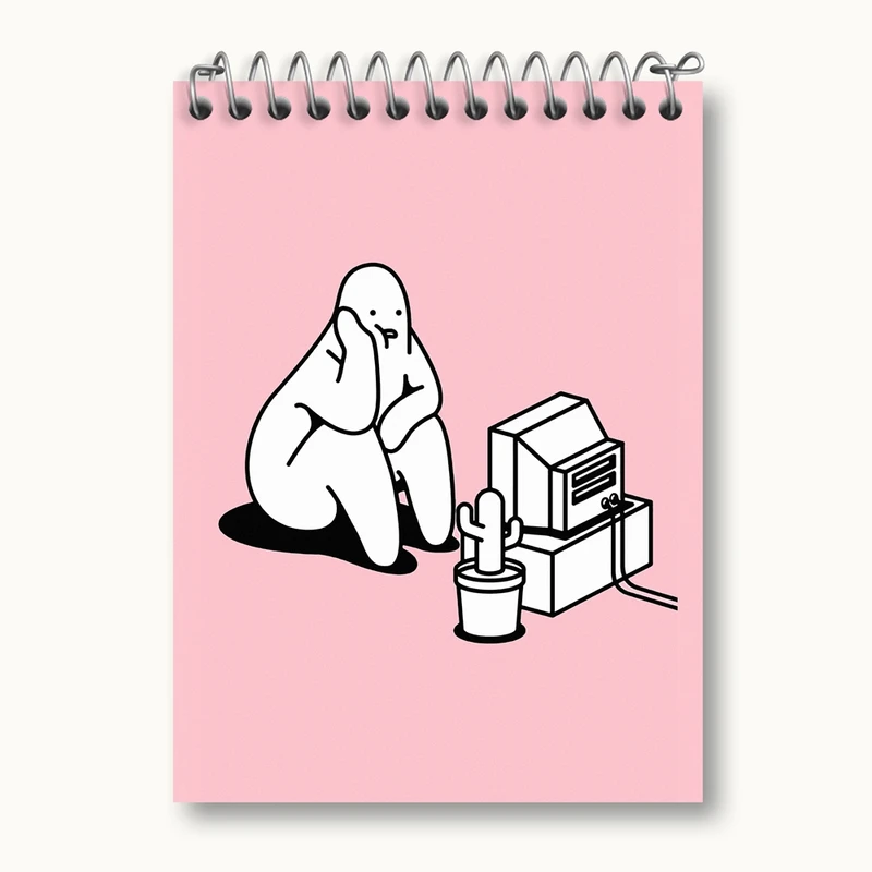 دفتر یادداشت 50 برگ خندالو مدل تنبل خسته کد 29432