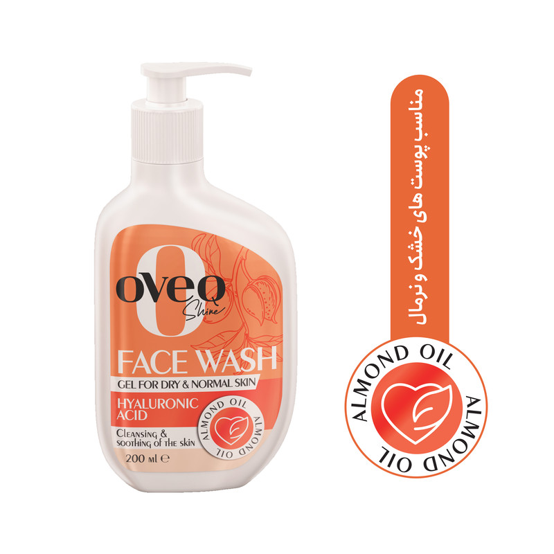 ژل شستشوی صورت اوک شاین مدل روغن بادام حجم 200 میلی لیتر