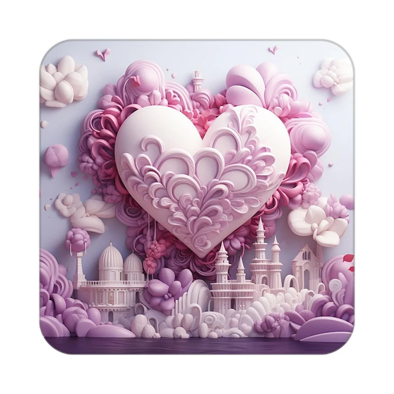 زیر لیوانی کاکتی مدل عاشقانه کد mp10456