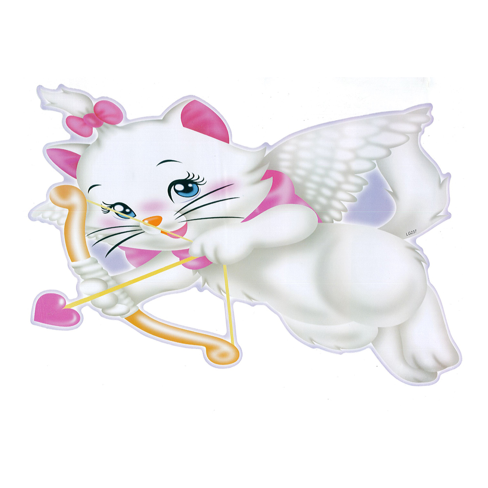 استیکر دیواری کودک طرح گربه اشرافی مدل CT