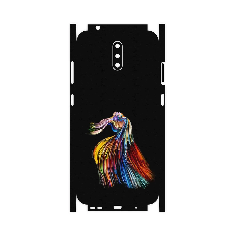 برچسب پوششی ماهوت مدل Rainbow Hair Digital Art-FullSkin مناسب برای گوشی موبایل نوکیا 2.3