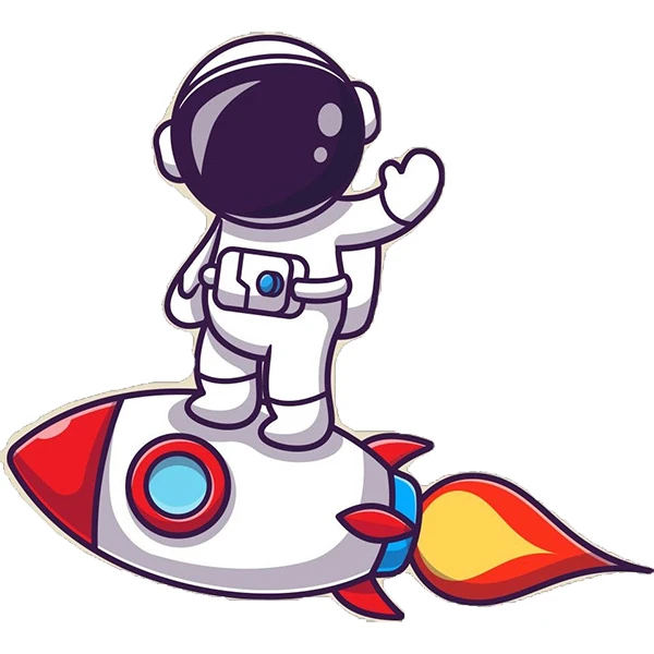   استیکر پارچه و لباس پاد آفرین طرح فضانورد کد 3884