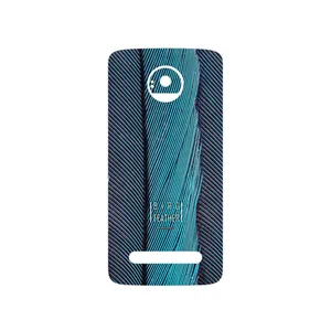 MAHOOT Turquoise feathers Cover Sticker for Motorola Moto Z2 Play