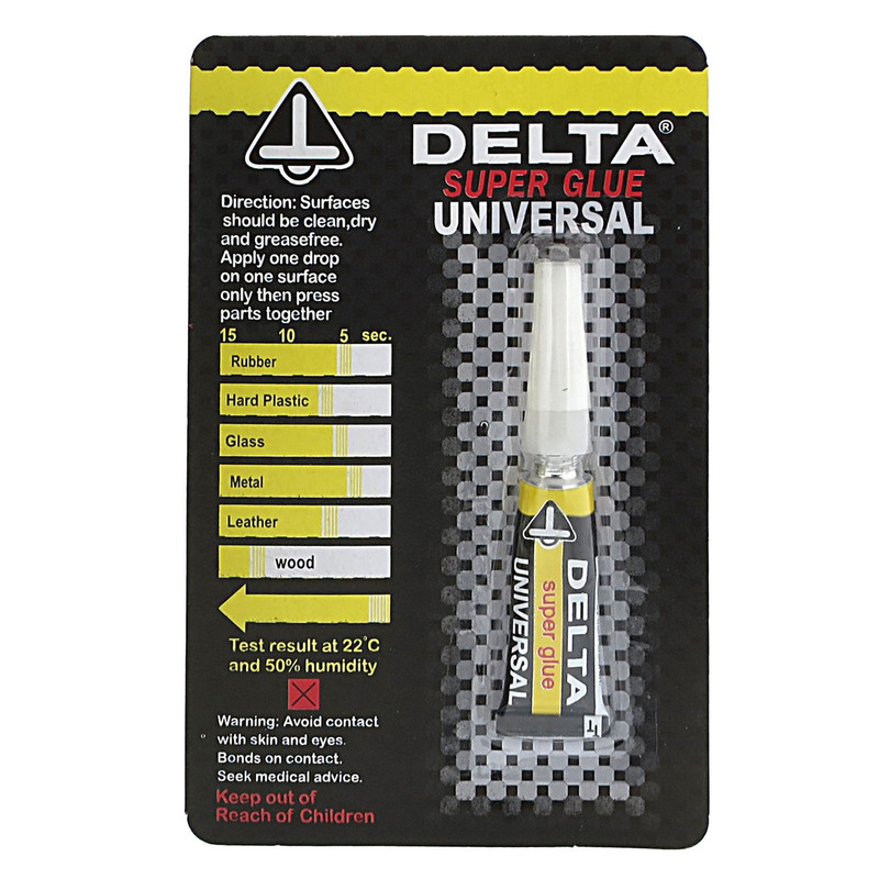چسب قطره ای دلتا مدل Super Glue حجم 3 میلی لیتر بسته 8 عددی