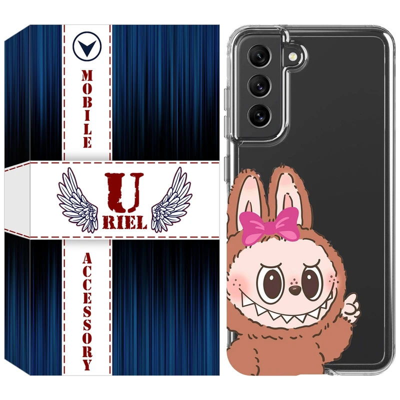 کاور یوریل مدل Clear کد 109 طرح لبوبو Labubu مناسب برای گوشی موبایل سامسونگ Galaxy S21 FE