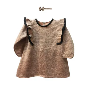 ست پیراهن و هدبند نوزادی مدل لوپی کد 2020