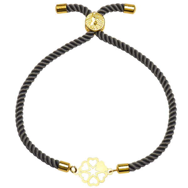 دستبند طلا 18 عیار زنانه کرابو طرح گل و قلب مدل Kr1595
