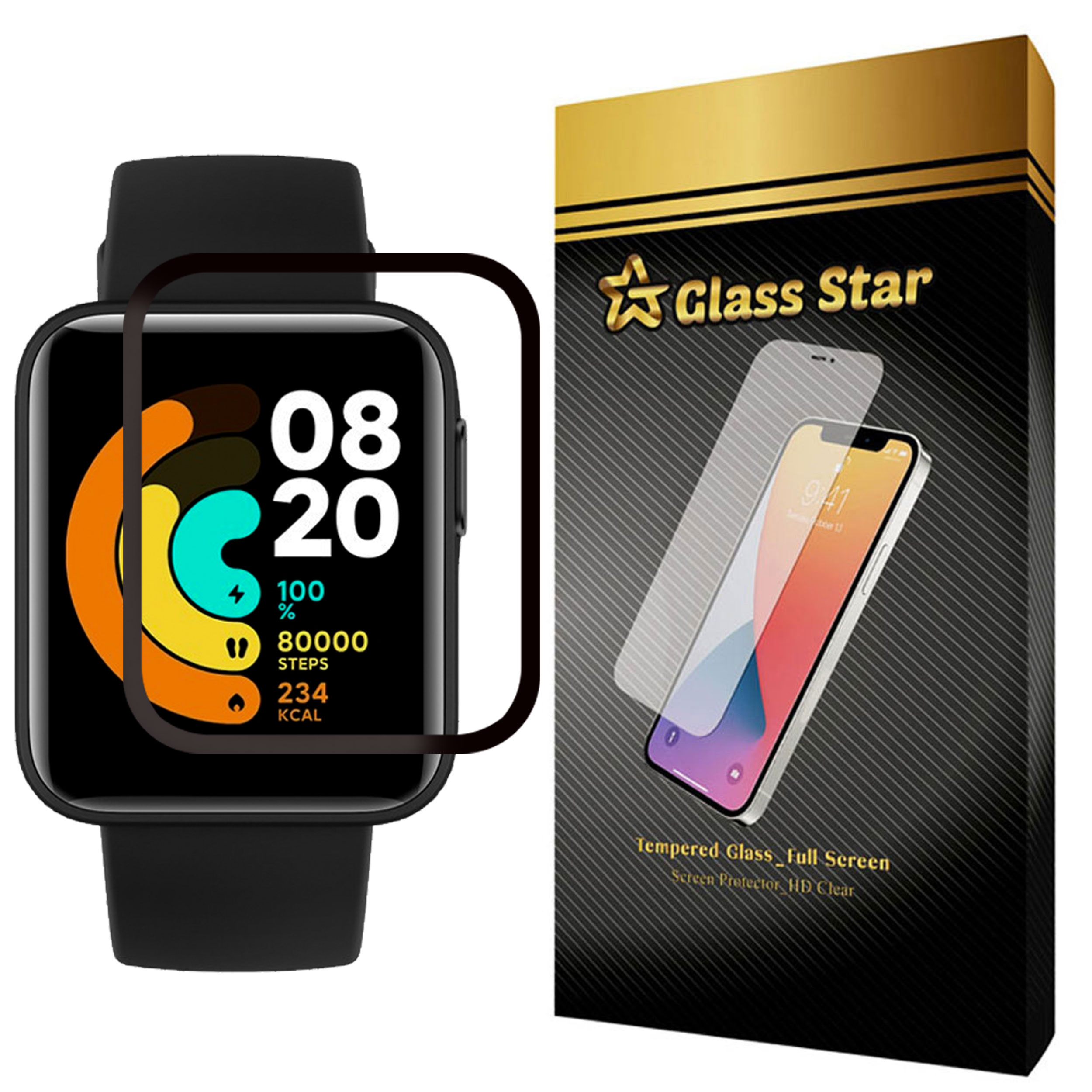 محافظ صفحه نمایش گلس استار مدل PMGA-Glass مناسب برای ساعت هوشمند شیائومی Mi Watch Lite